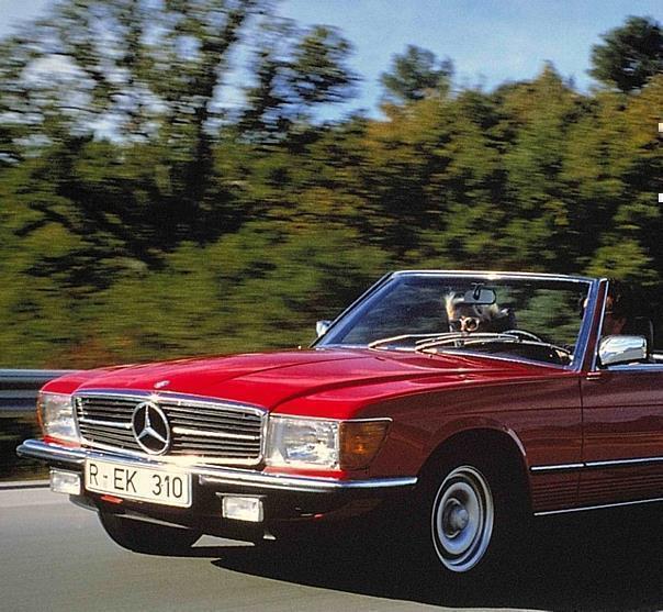 Mercedes-Benz SL-Roadster der Baureihe 107 aus den Jahren 1971 bis 1985.